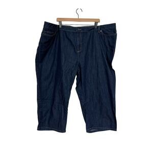 LL Bean Womens Blue Cropped Jeans Size 26 Womens Petite